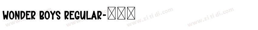 Wonder Boys Regular字体转换